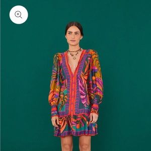 Graphic Foliage Lenzing™ Ecovero™ Viscose Mini Dress